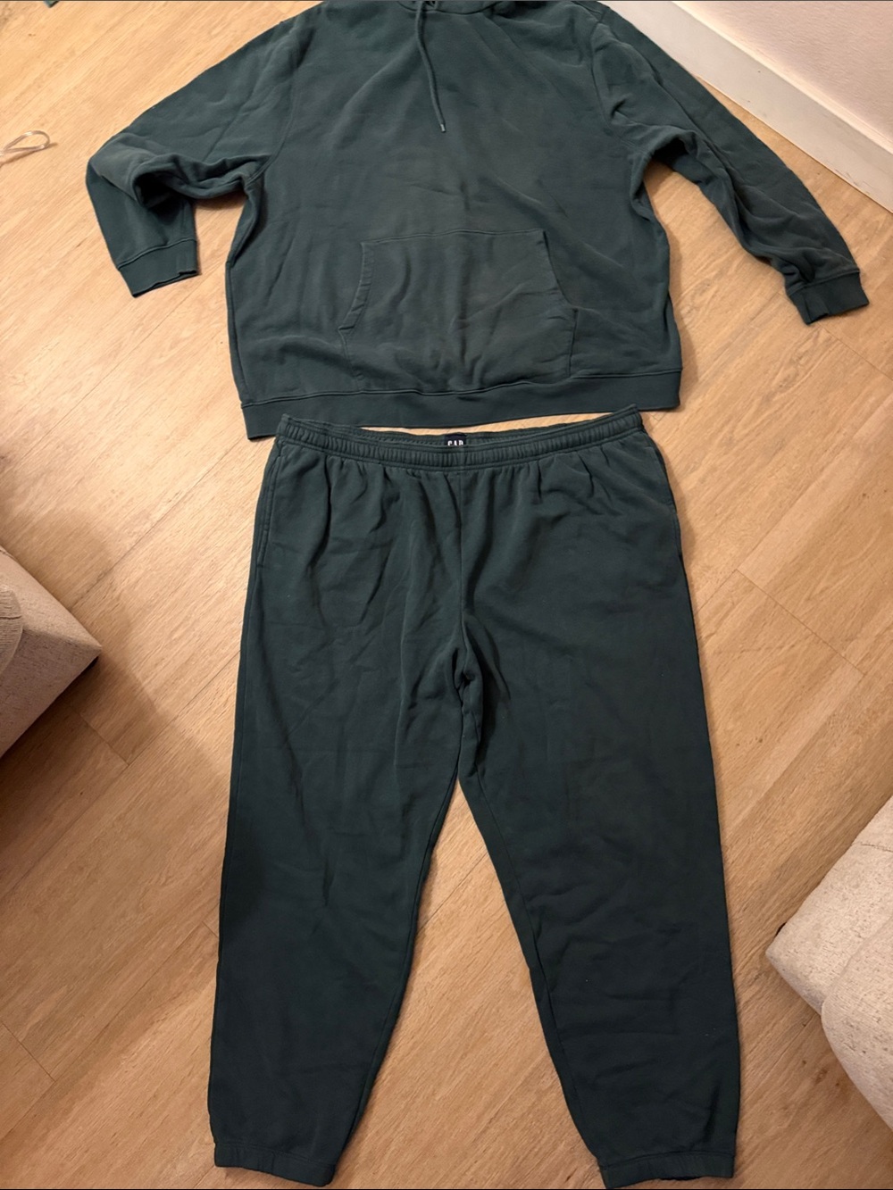 Men Dark Green Hoodie3x & Jogger2x Set